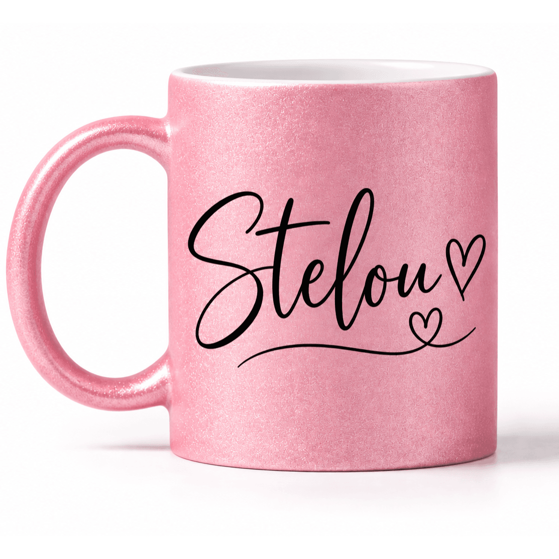 Tasse en céramique avec effet pailleté