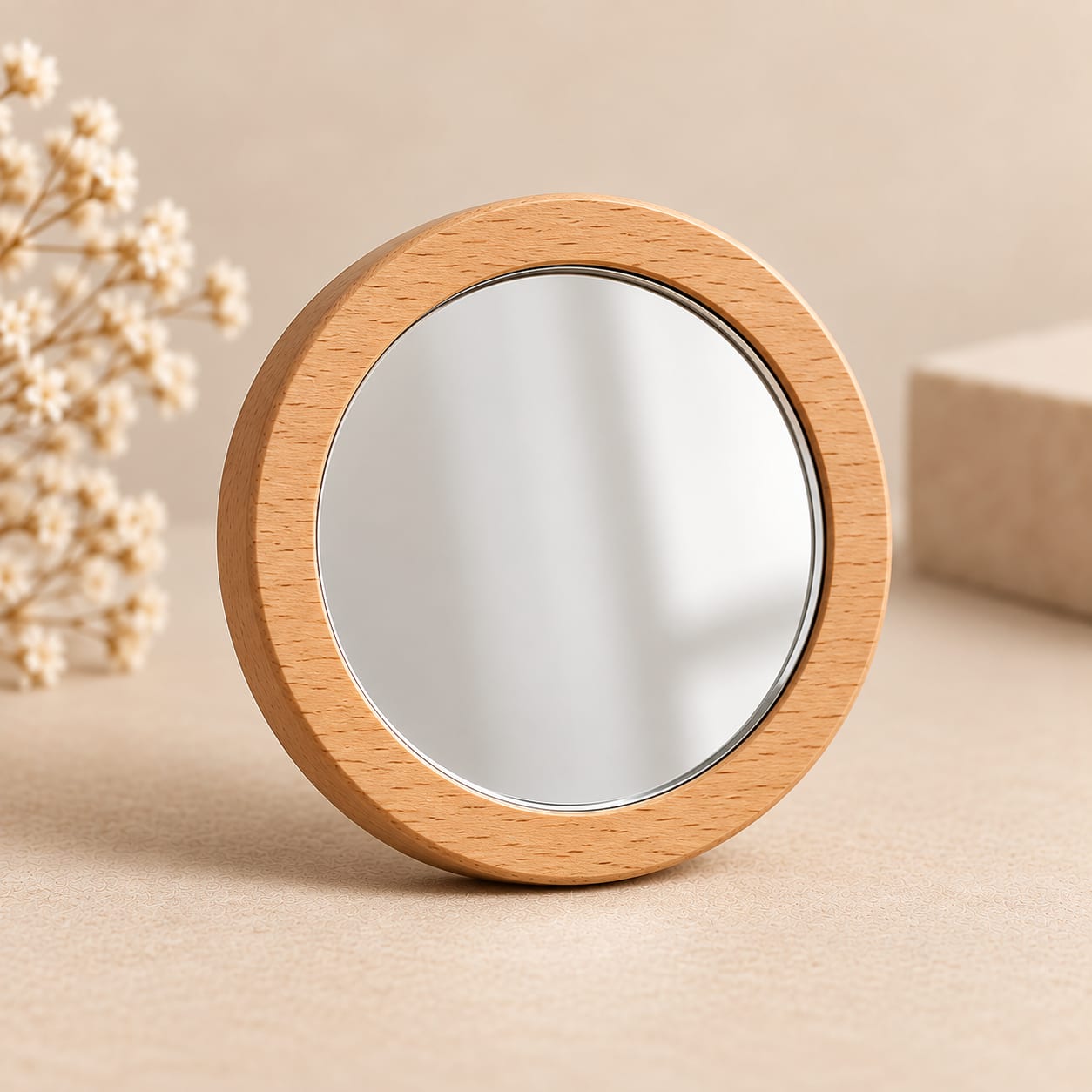 Mini-miroir bois